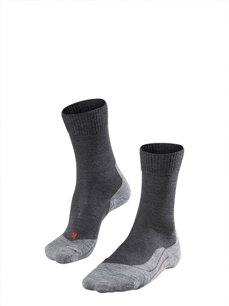 Falke tk5 anti-blaar dun wol functioneel materiaal wandelsokken heren grijs - maat 46-48