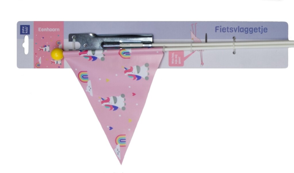 Beveiligingsvlag Pexkids Unicorn Pink met eenhoornprint