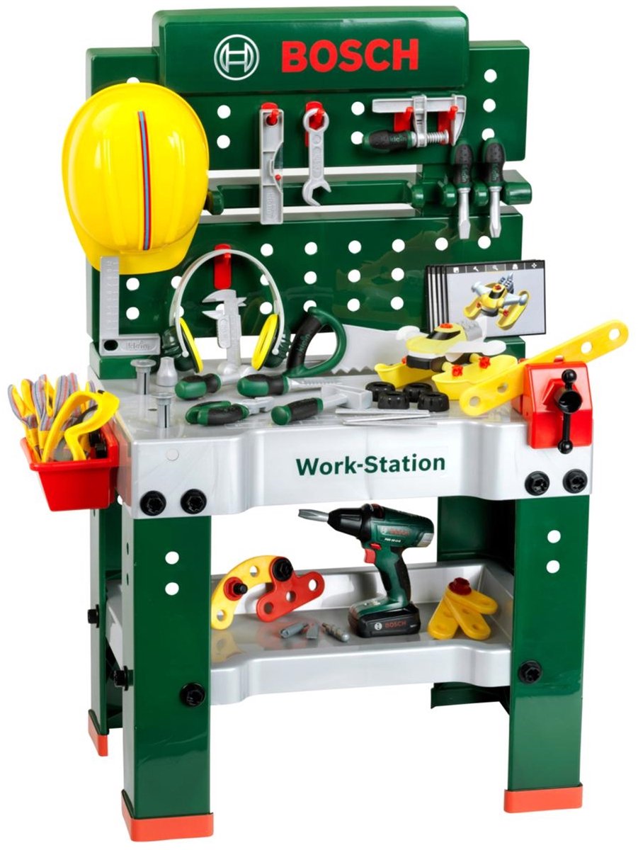Klein toys theo klein - bosch werkbank- speelgoedwerkbank - inclusief accessoires