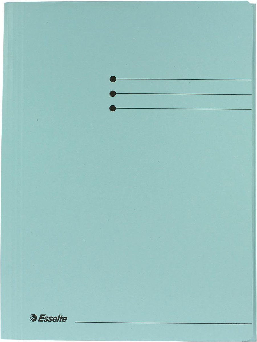 Esselte manilla 3-klepsmap - a4 - 50 stuks - blauw