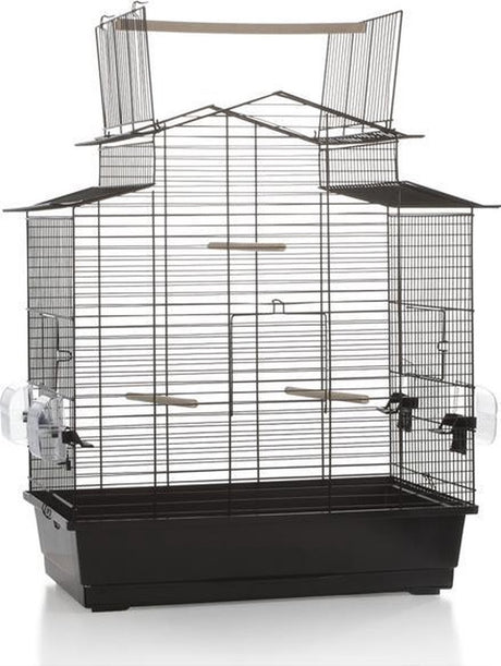 Beeztees iza 3 open - vogelkooi - zwart - groot - 59x38x65 cm