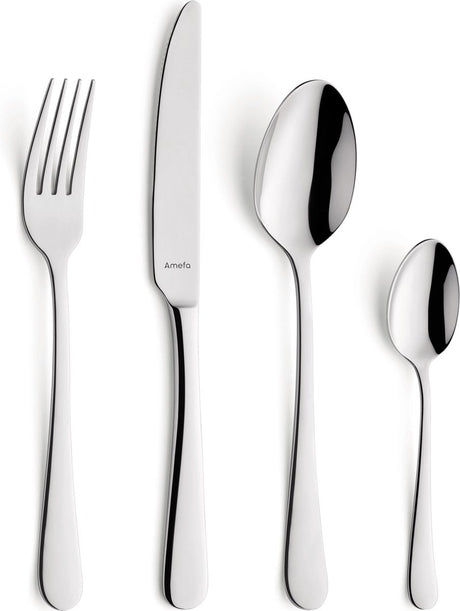 Amefa austin – bestekset – 24-delig – 6 personen – hoogglans gepolijst – zilverkleurig – vaatwasmachinebestendig