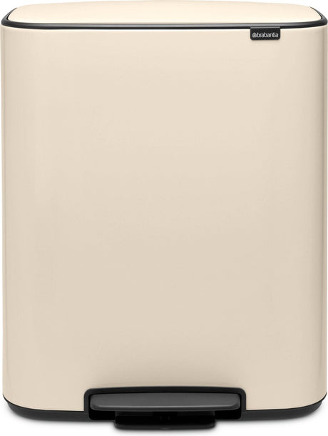 Brabantia bo prullenbak - 60 liter - 1 vak - soft beige