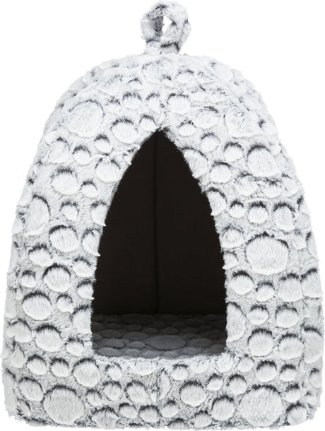 Trixie - kattenmand - iglo mila - pluche wit grijs - 32x32x42 cm