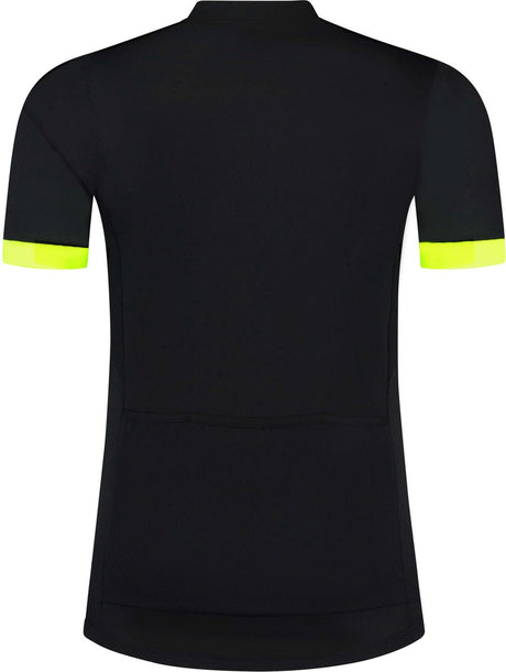 Rogelli core heren fietsshirt - lange mouw - lange rits - zwart fluor