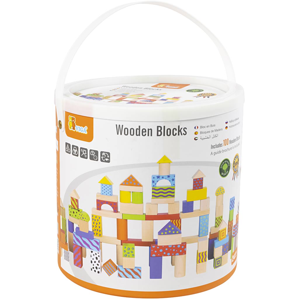 Vigatoys https: www.cchobby.nl viga-houten-blokken-met-patroon-afm-3-cm-diverse-kleuren-100-onderdelen-1-set