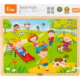 Vigatoys https: www.cchobby.nl viga-seizoenen-viga-houten-puzzel-de-seizoenen-lente-afm-30x22-5-cm-24-delen-1-stuk
