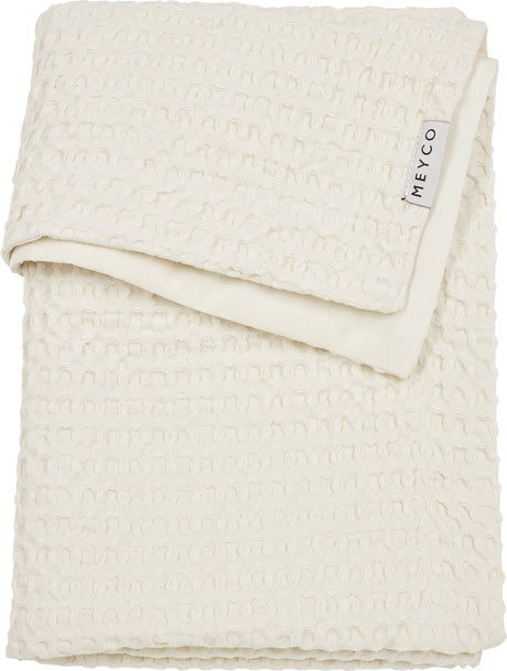 Meyco baby wafel katoen ledikant deken - nature - 100x150cm - 1.0 tog