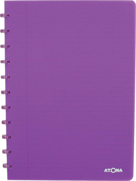 Atoma trendy schrift, ft a4, 144 bladzijden, gelijnd, transparant paars