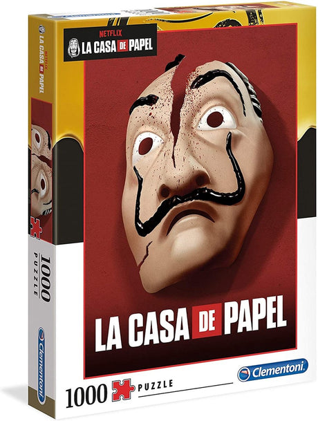 Clementoni legpuzzel - netflix la casa de papel puzzel - dalí - 1000 stukjes, puzzel volwassenen