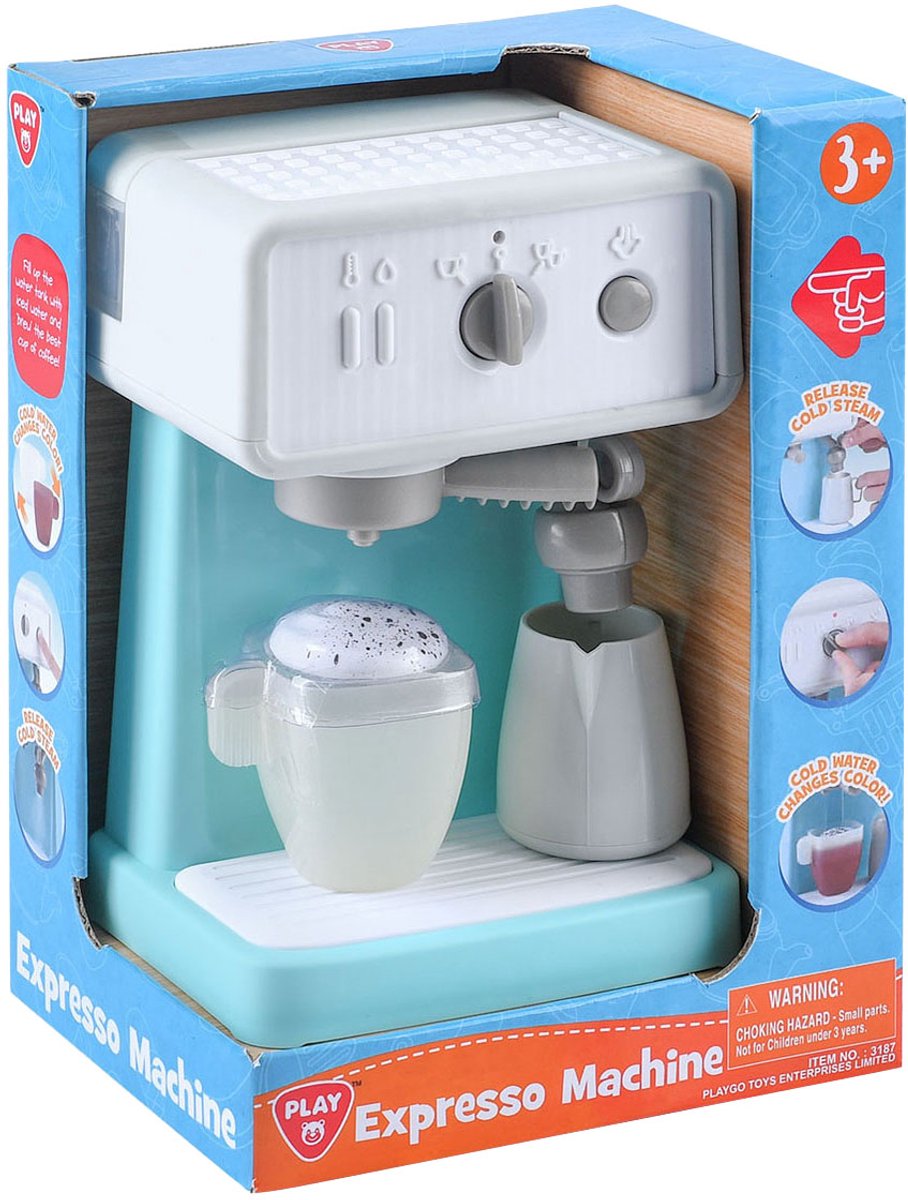 Playgo espressomachine wit blauw - 3dlg.