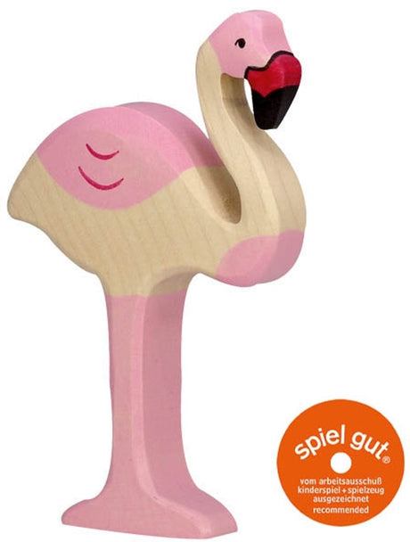 Holztiger flamingo. 7,5 cm.