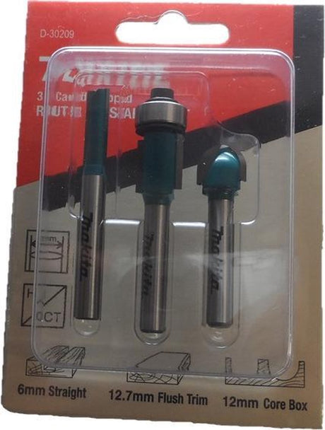 Makita d-30209 3 delige frees set - 6mm