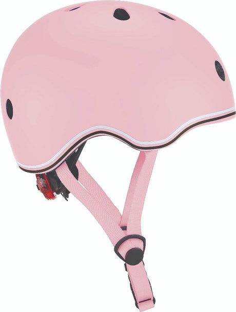 Globber kinderhelm - go up - pastel roze - verstelbaar 45-51cm - met verlichting - sterke polycarbonaat buitenschaal
