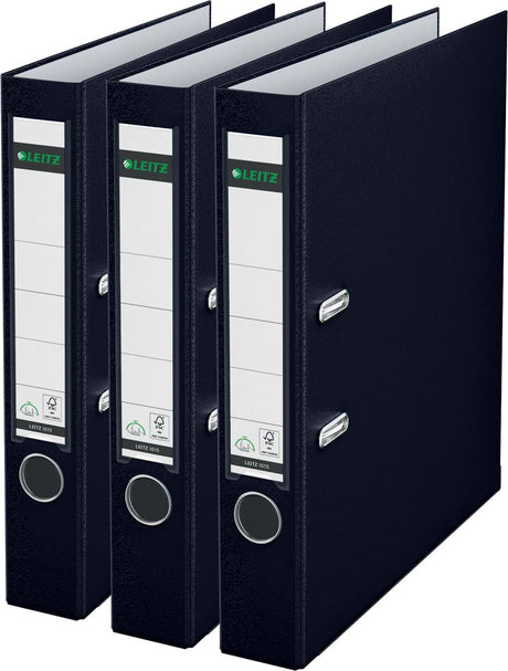 Leitz 180° ordner pp a4 - rugbreedte van 50 mm - voordeelverpakking (3 stuks) - zwart
