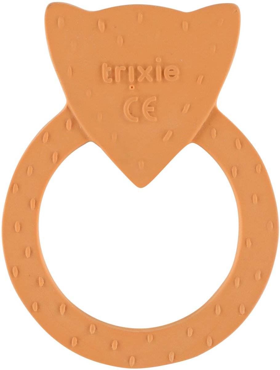 Trixie natuurlijk rubber ronde bijtring - mr. fox