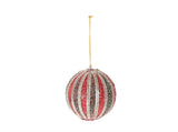 Hbx natural living kerstbal noblee ø10cm groen rood