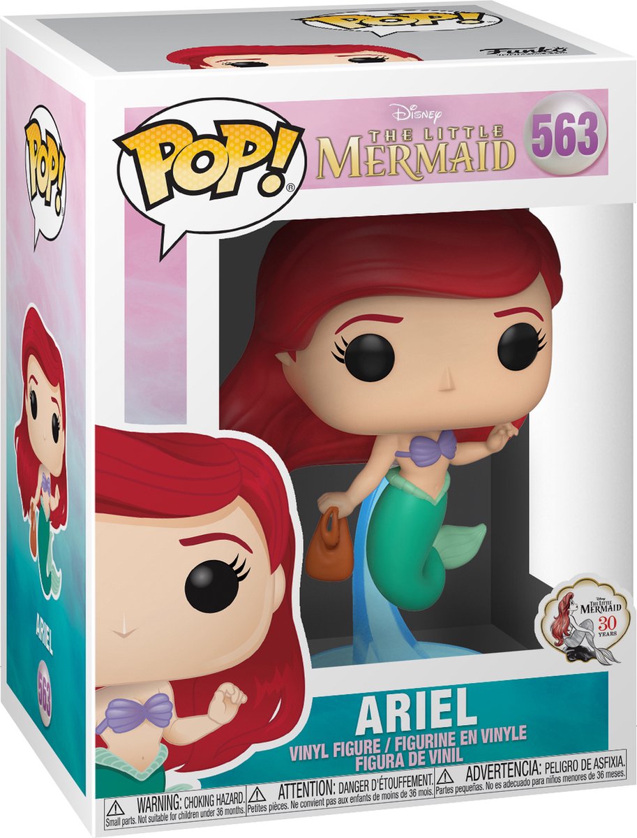 Little mermaid ariel vinylfiguur 563 unisex funko pop! - neutraal - standard