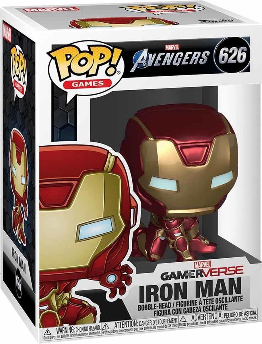Funko pop marvel: avengers game - iron man (stark tech) - pop #626