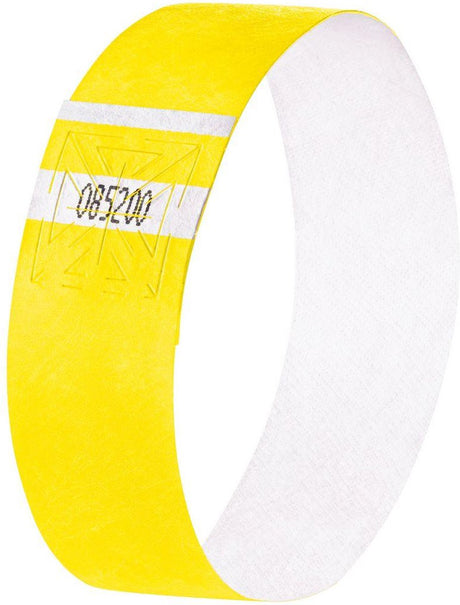 Sigel evenementenbandjes - super soft - 255x25mm - neon geel - 120 stuks - si-eb213