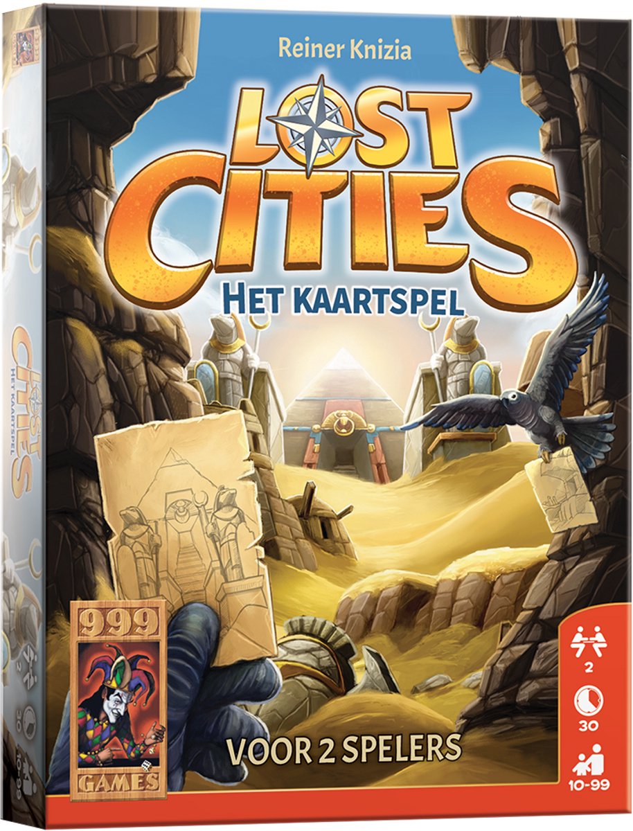 999games 999 games - lost cities - het kaartspel - strategisch kaartspel - tactisch spel - voor 2 spelers - vanaf 10 jaar - gezelschapsspel