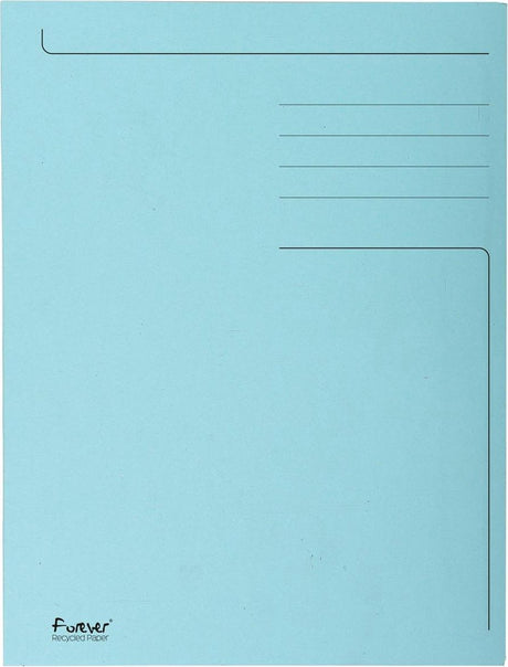 Exacompta 50x forever® bedrukte map met 3 kleppen - 280gm2 - 24x32 cm voor a4 - lichtblauw - 448006e