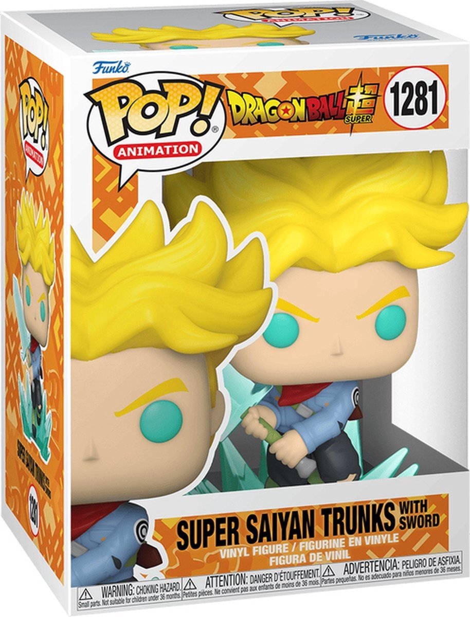 Funko pop animation: dragon ball super - super saiyan trunks with sword pop #1281