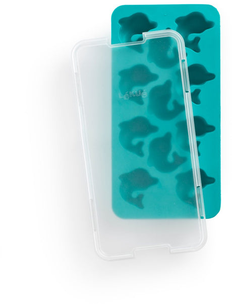 Lékué ijsblokjesvorm met deksel - dolfijn - turquoise