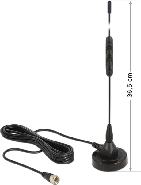 Delock dab+ antenne met f (m) connector - 0 dbi - 2 meter