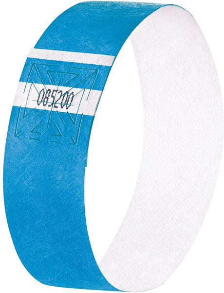 Sigel evenementenbandjes super soft 255x25mm neon blauw 120 stuks