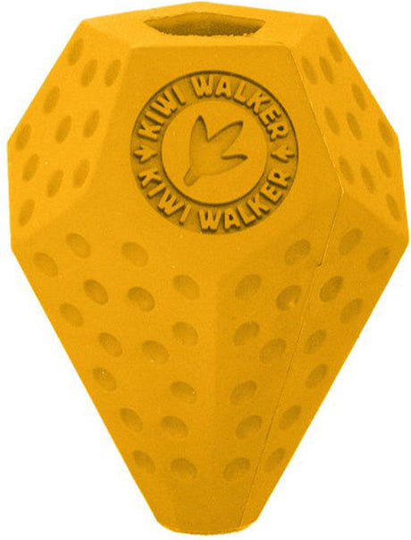 Kiwi walker - hondenspeelgoed - let's play - diaball mini tpr - oranje - drijvend , stuiterend, sterk, lichtgewicht -fooddispencer- +-7.5 x 8.5 cm