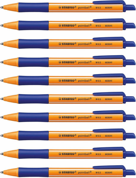 Stabilo pointball - balpen - navulbaar - blauw - doos met 10 stuks