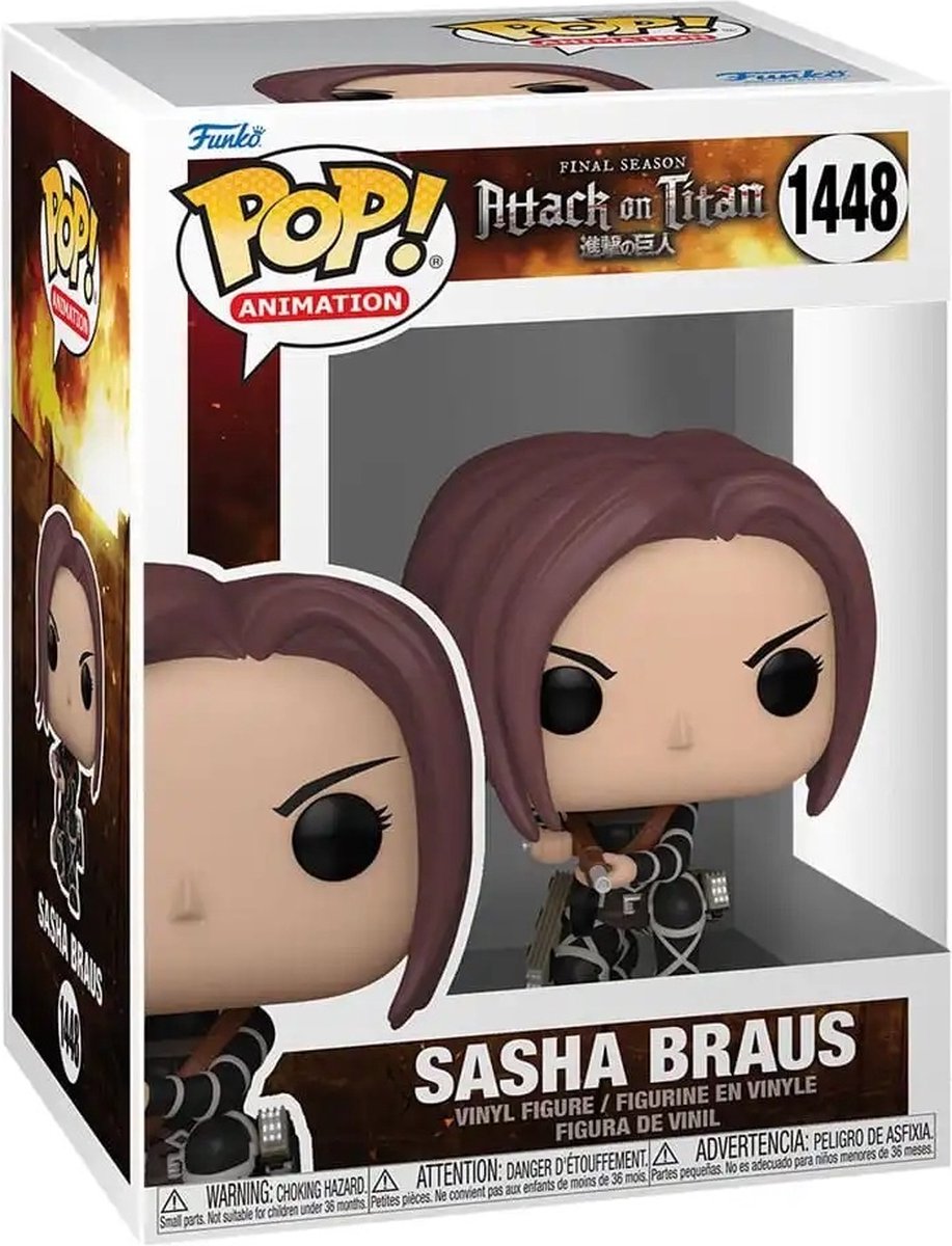 Funko pop animation: attack on titan - sasha braus - pop #1448