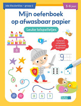 Deltas oefenboek afwasbaar papier leuke telspelletjes (5-6 j.)