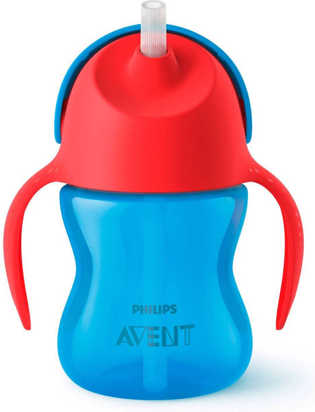 Philips avent drinkbeker met rietje - 9+ maanden - 1 stuk - blauw rood - scf796 01