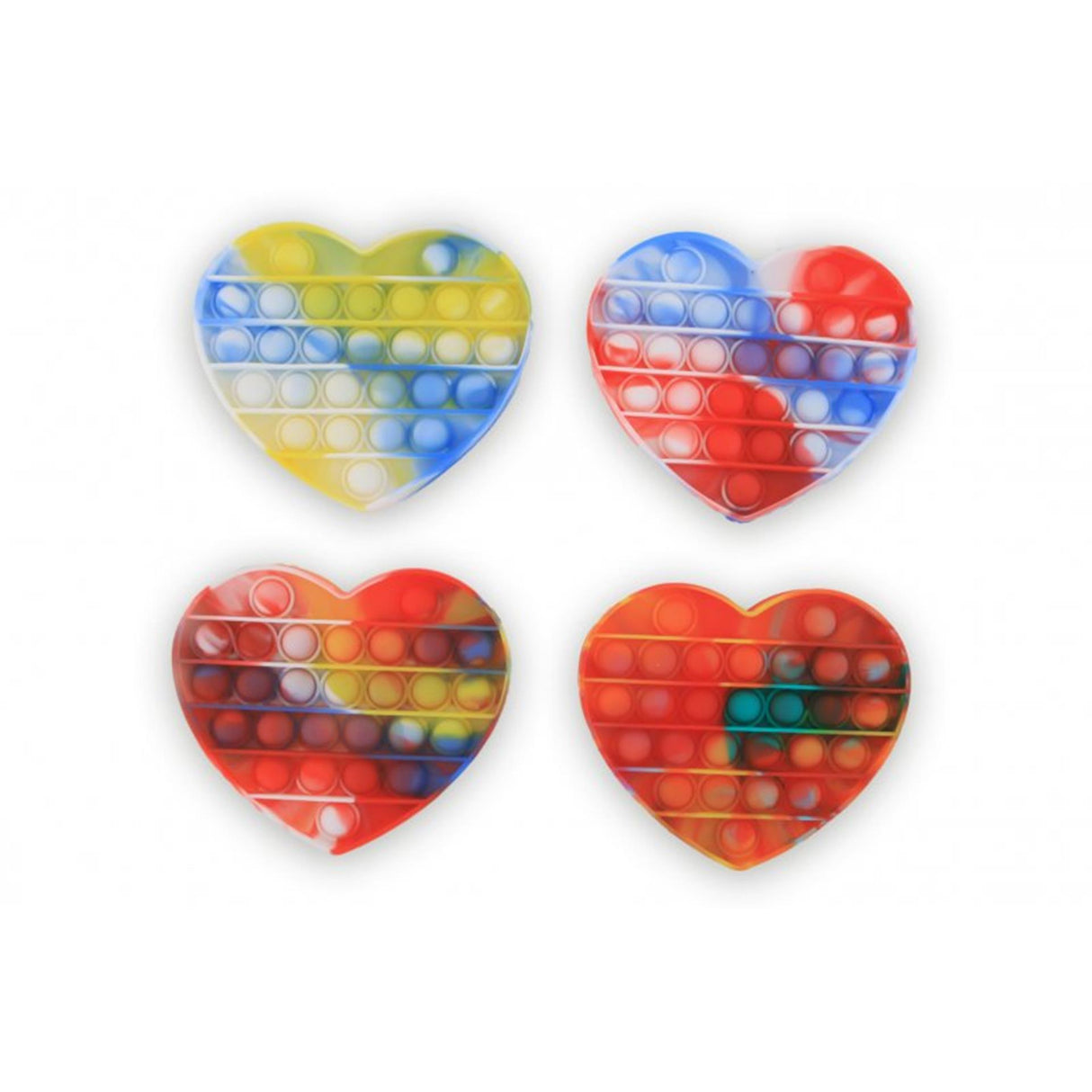 Magic fidget pop-it hart tie-dye 14x12cm