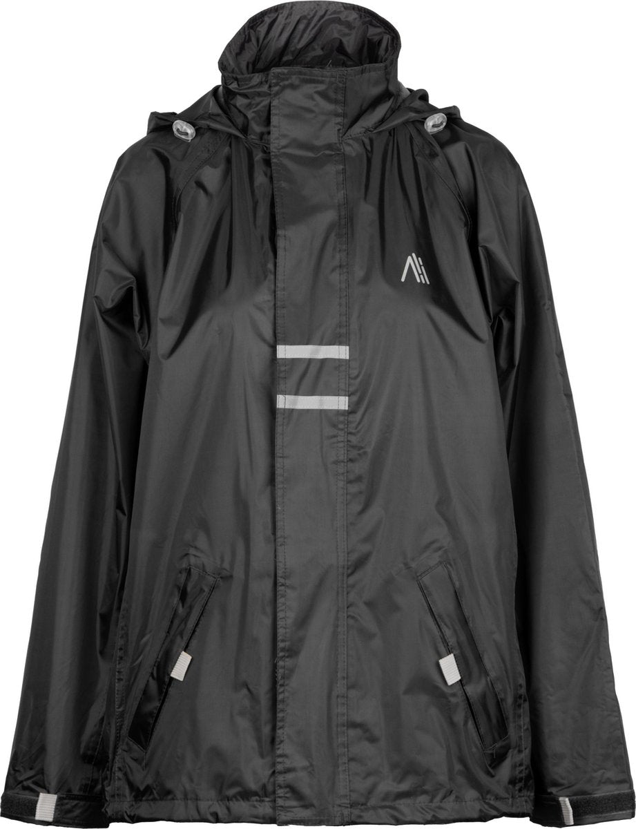 Ralka regenjack waterdicht reflectie - senior - zwart - m