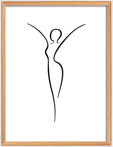 Walther silhouette - houten lijst - fotoformaat 30x40 cm - beuken