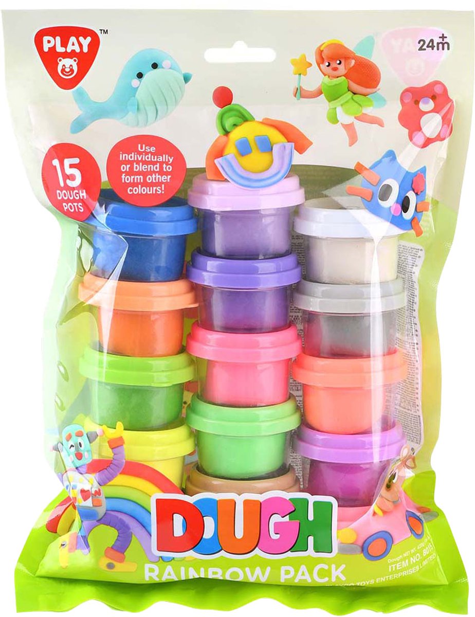 Playgo rainbow kleiset - 15 kleipotjes