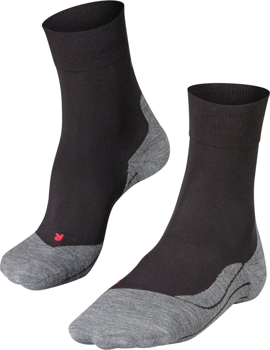 Falke ru4 anti-blaar katoen functioneel materiaal hardloopsokken heren zwart - maat 46-48