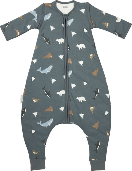 Meyco baby arctic slaapoverall jumper - afritsbare mouwen - multicolour - 104cm - 2.5 tog