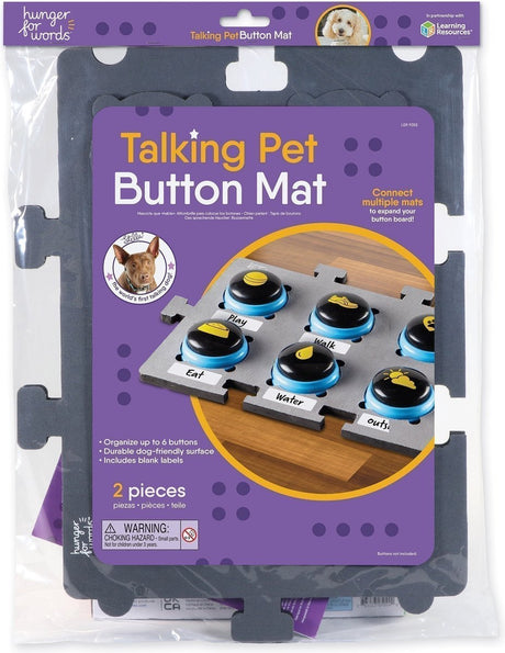 Hunger for words talking pet button mat