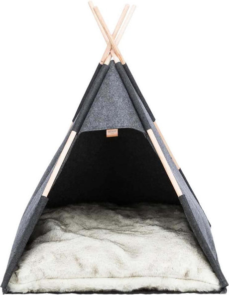 Trixie - schuilplaats tipi - vilt - antraciet - 70x70x70 cm