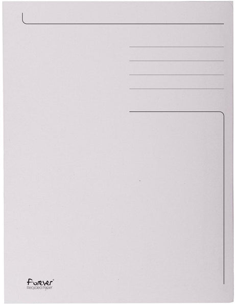 Exacompta 50x forever® bedrukte map met 3 kleppen - 280gm2 - 24,5x35 cm voor folio - grijs - 449019e