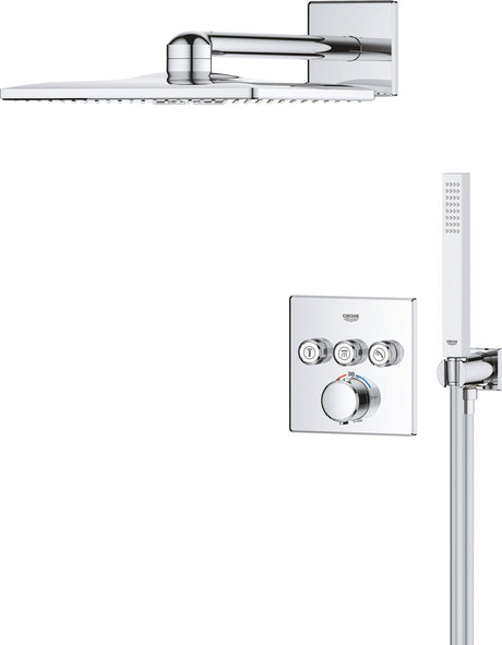 Grohe precision smartcontrol inbouw douchesysteem - vierkant - chroom