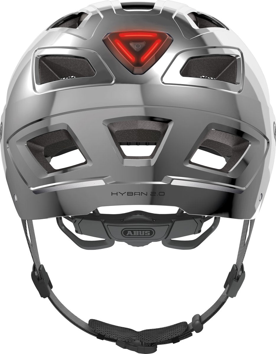 Abus hyban 2.0 chrome silver l fietshelm ( 56 t m 61 cm )