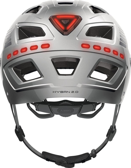 Abus helm Hyban 2.0 signal Zilver XL 58-63cm
