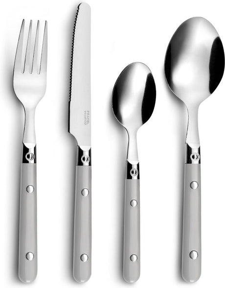 Amefa bestekset saxo 16 onderdelen metaal tweekleurig 6 stuks (25 cm)