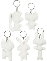 Creativ company stoffen dieren sleutelhanger, 5st.