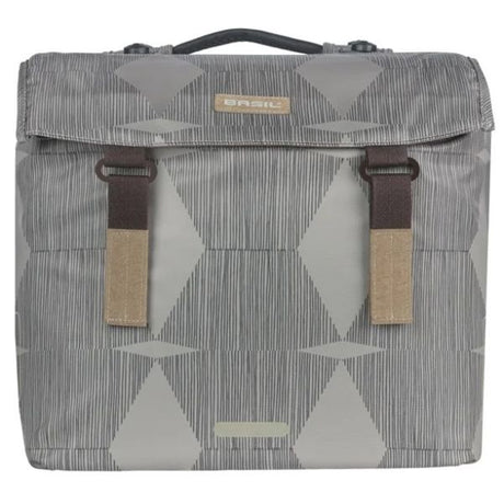 Basil dubbele fietstas elegance mik 40 - 49 liter - chateau taupe